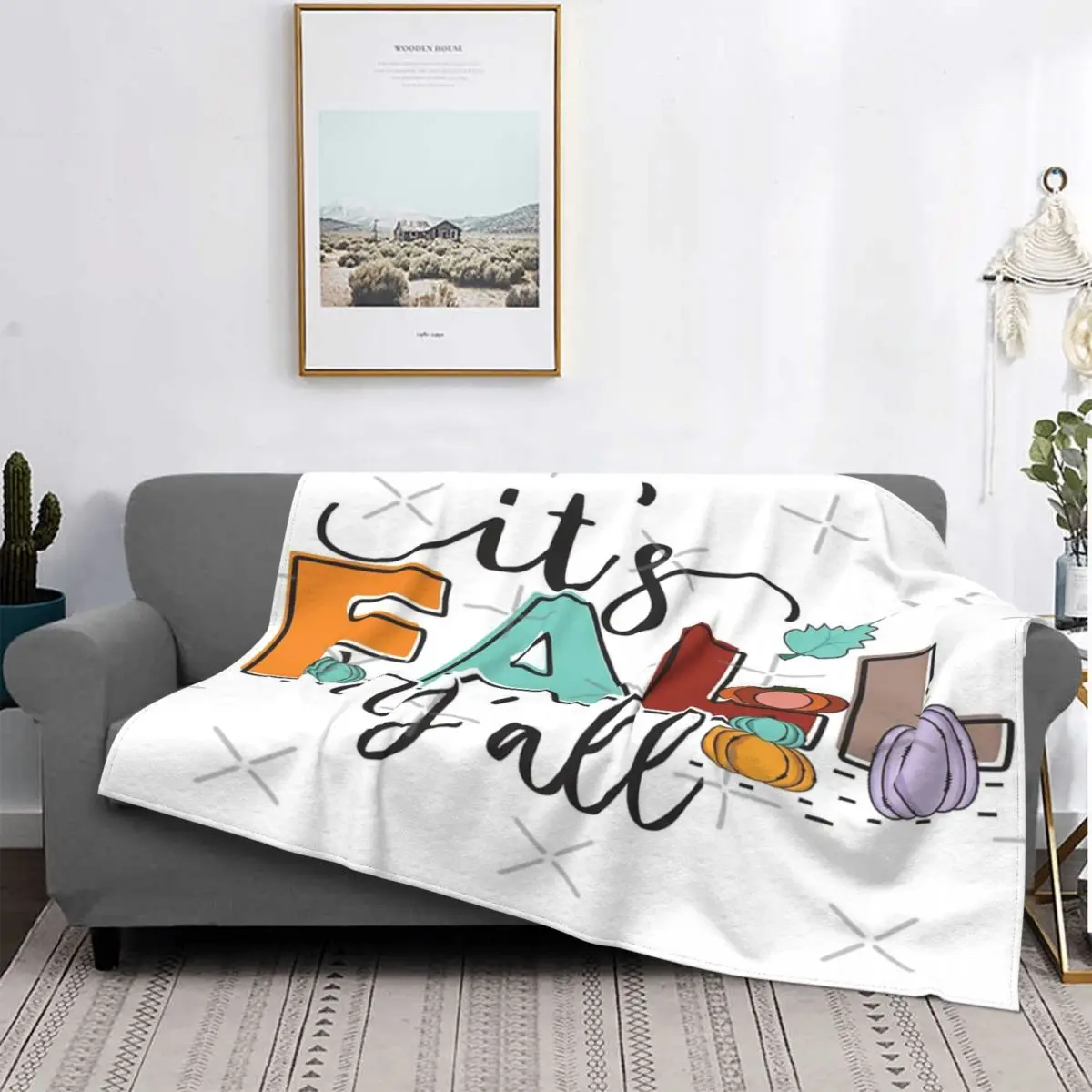 

Es otoño, 2 mantas con diseño de acuarela, para cama colcha, edredón a cuadros de Anime, manta con capucha