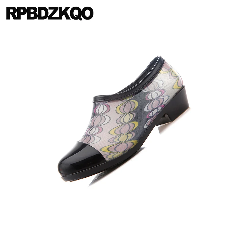 Недорогие женские ботильоны из ПВХ без шнуровки коллекция 2021 года массивная