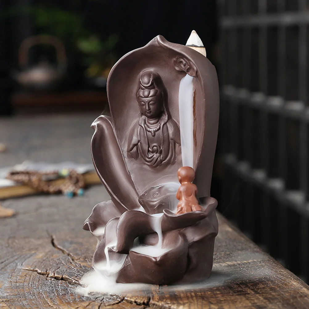 Домашнее украшение в виде листьев лотоса из Гуаньинь ароматическая плита с