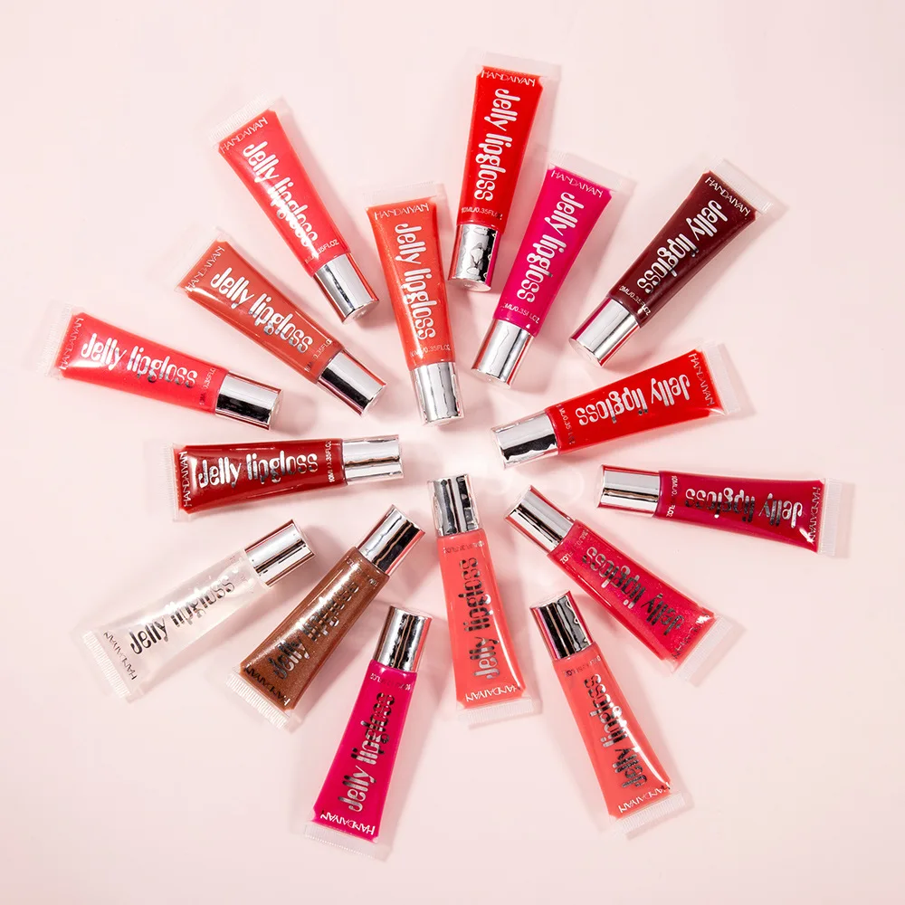 

HANDAIYAN Candy Color Jelly Lip Gloss Lips Plumper Moisturizing Shine Lasting Liquid Lipstick Nourishing Makeup Cosmetic