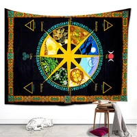 psychedelic astroworld tapestry wall hanging mandala moon bohemian decor wall fabric for bedroom