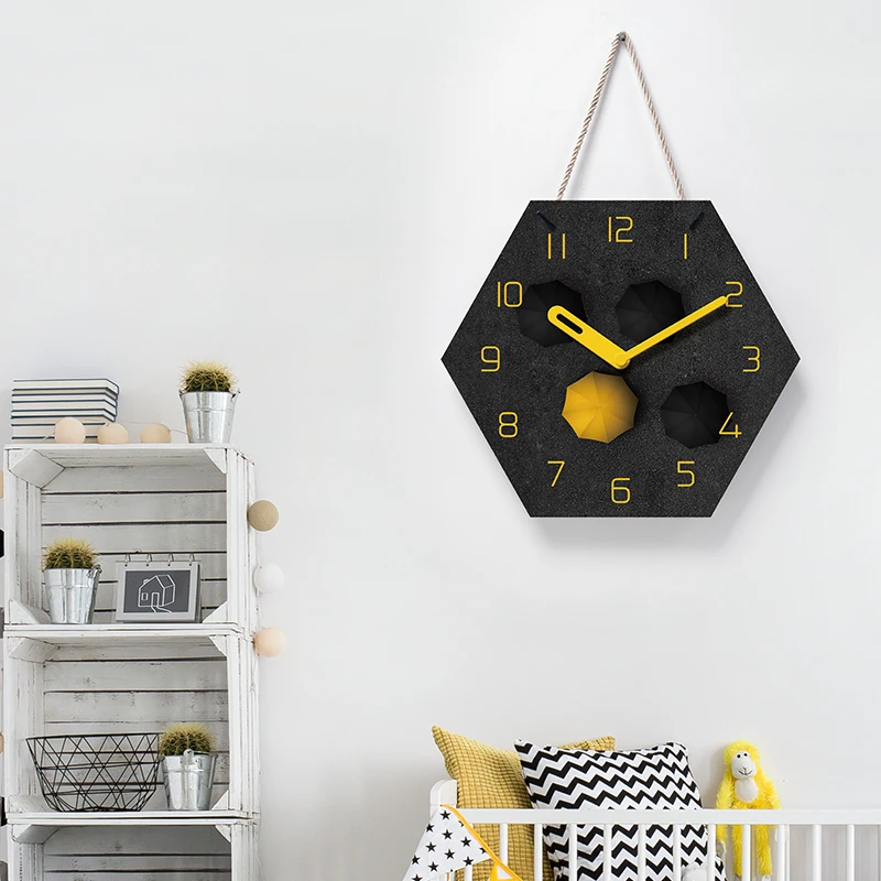

Lanyard Creative Mute Modern Design Large Wall Clock Clocks for Home Kitchen Living Room Decor Battery Operated Silent