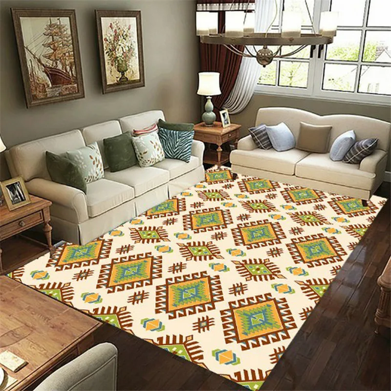 

Bohemia Ethnic 3D Printed Carpets for Living Room Washable Area Rugs Floor Entrance Bedroom Rug Decor 120x160cm Anti-slip Carpet