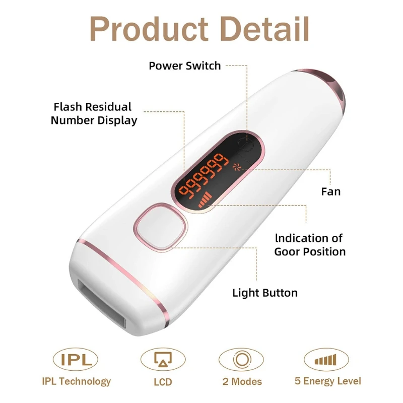 

Hair Removal for Women And Men Permanent hair removal Upgraded to Flashes Painless Hair Remover Device for Facial