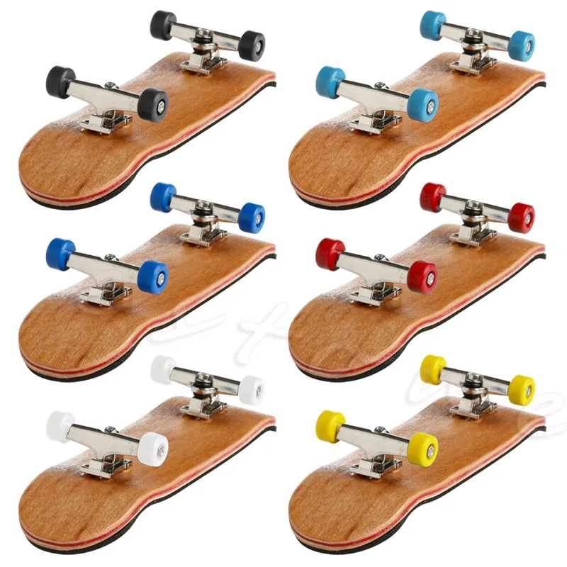 

Style Wooden Deck Fingerboard Skateboard Sport Games Kids Gift Maple Wood New