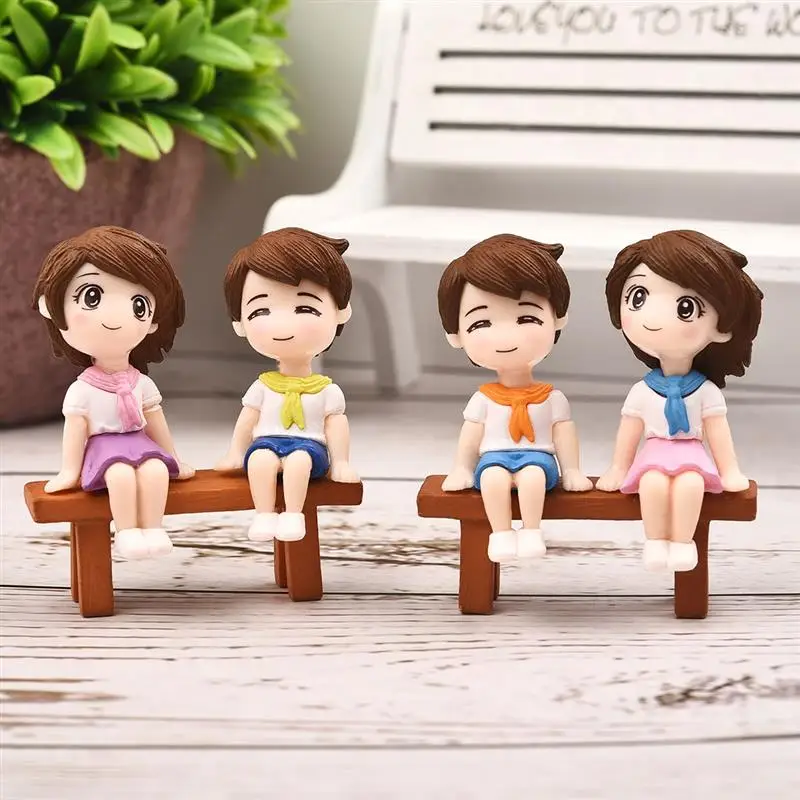 1 комплект для влюбленных пар миниатюрный пейзаж DIY орнамент садовый кукольный