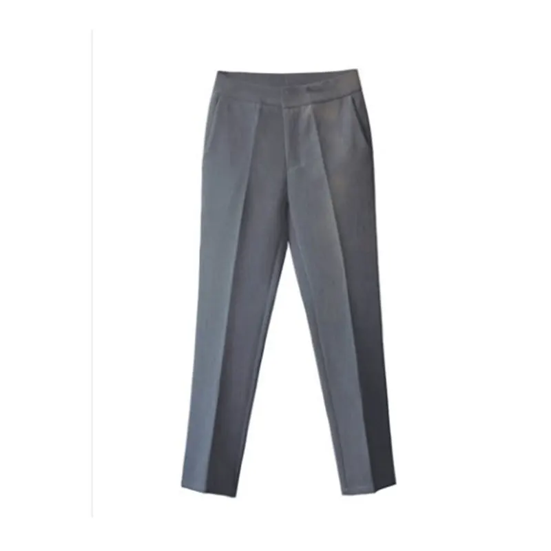 

Formal Trousers High Waist Occupation Pants Cropped Pants Draping Cigarette Pants Casual Pants 3 Colors