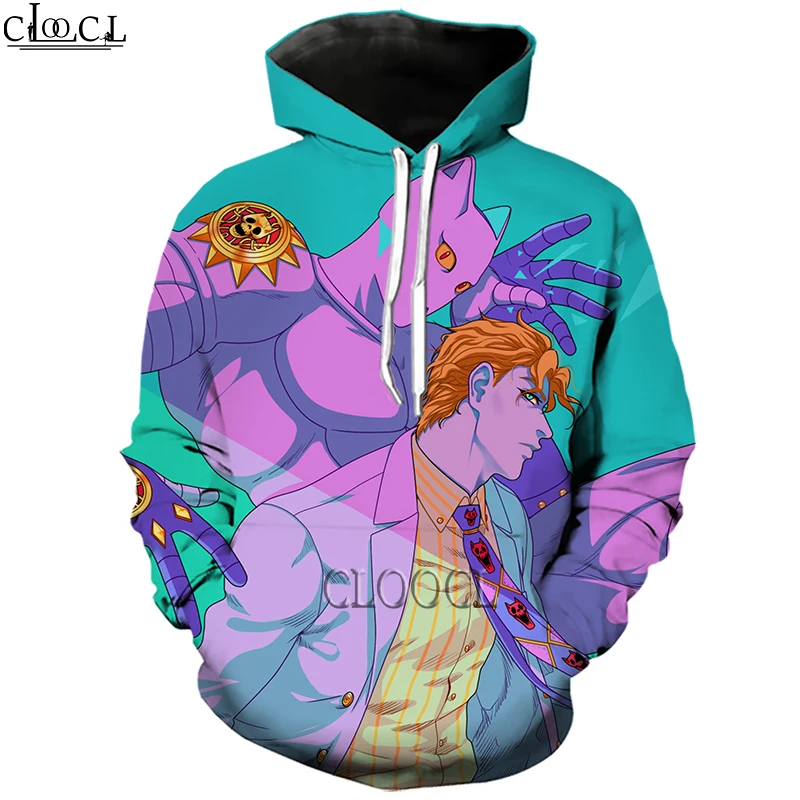

HX Newest Anime JoJo's Bizarre Adventure 3D Print Men Women Fashion Tracksuit Hoodie Unisex Harajuku Hip Hop Tops Drop Shipping