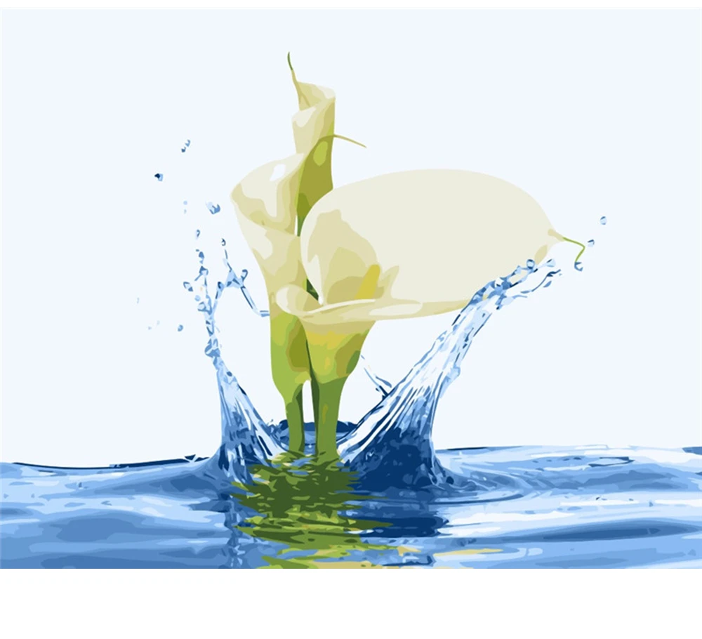 

CraftArtGo картина по номерам Цветок Картина на холсте Ручная роспись подарок картина по номерам водопад комплекты, украшение для дома