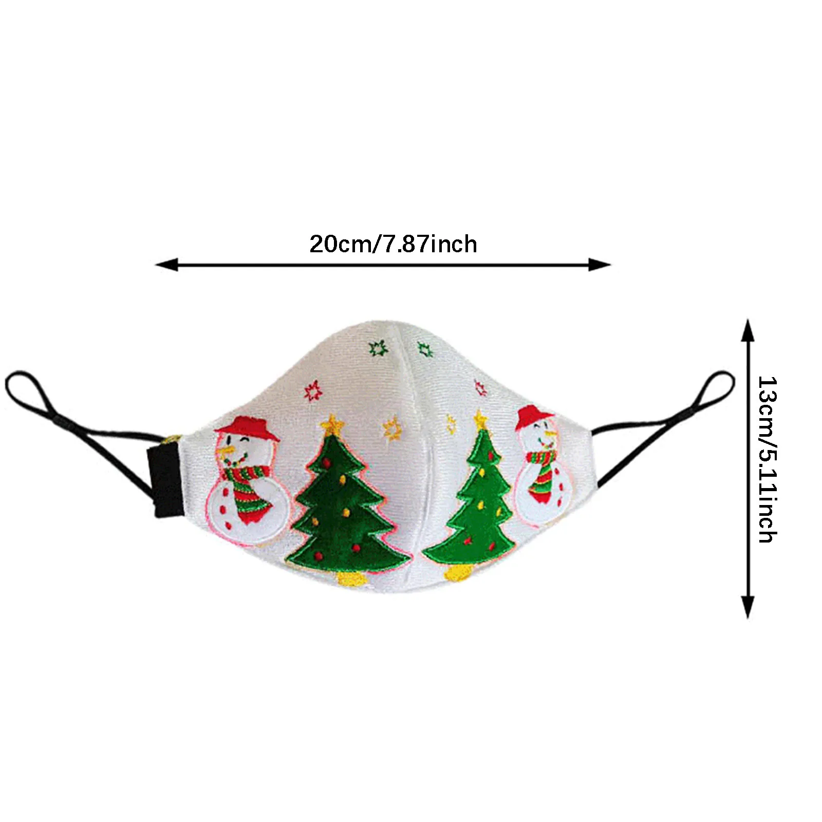 Christmas Glowing Mask Led Light Up Party Club Festival Diy Holiday Masks Mascarilla Navidad Luces#g30 | Дом и сад