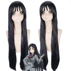 Длинные прямые черные волосы Kajo костюм аяме для косплея Wig 100 см, парики Shimoneta to Iu Gainen Ga Sonzai Shinai taiкутsu Na Sekai Sox + парик с шапочкой