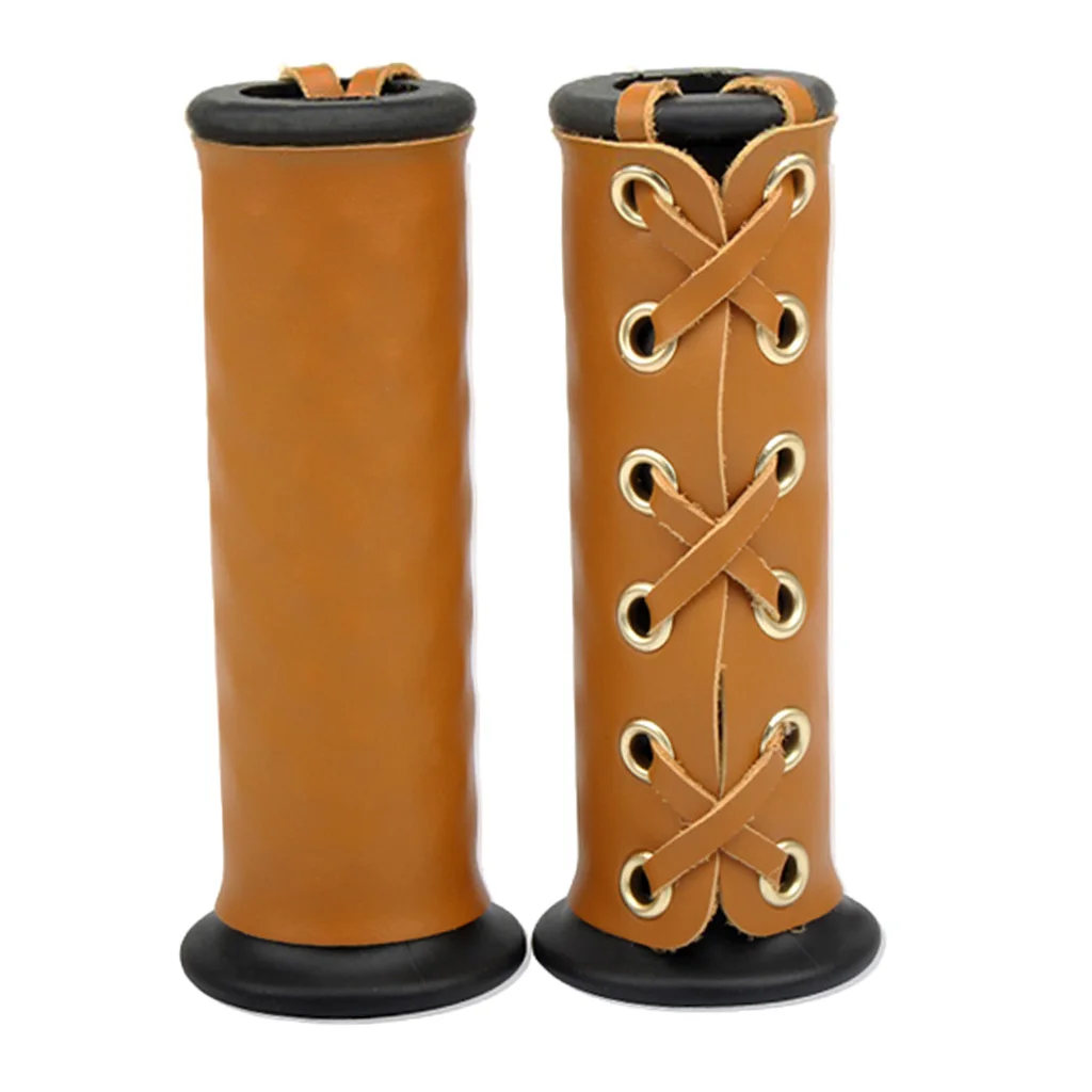 

22mm 7/8 Inch Leather Motorcycle Hand Grip Throttle Covers Wraps