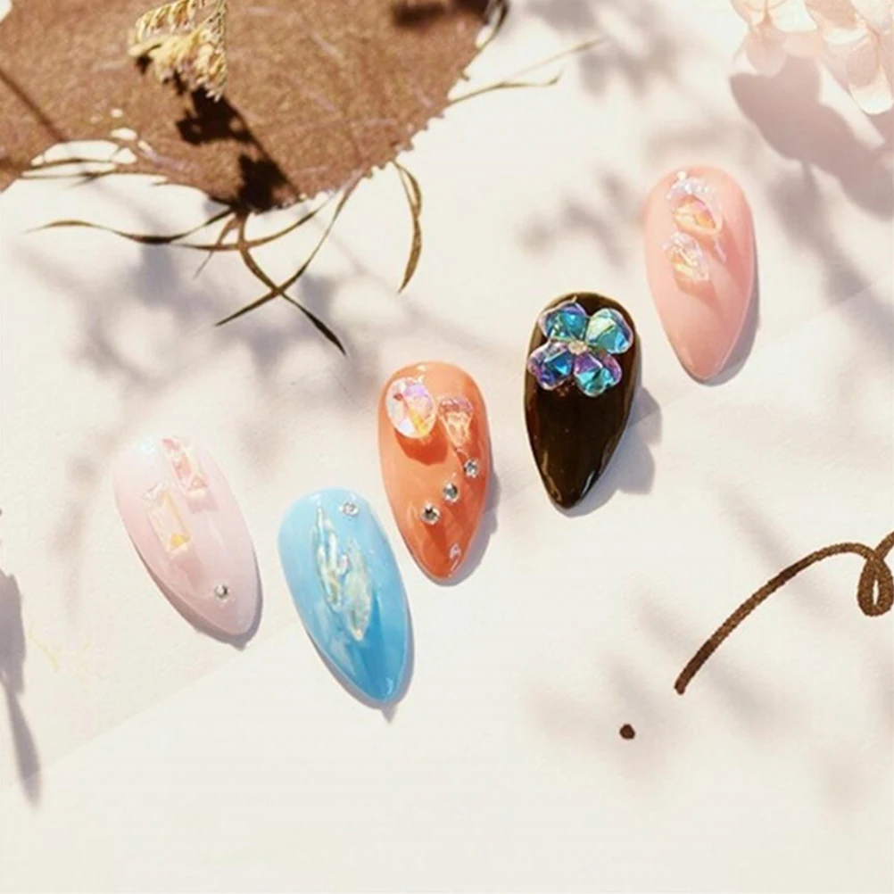 120 шт плоской задней крышки Стекло ногтей Стразы Multishape кристаллами камнями