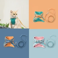 breathable cat harness and leash escape proof pet clothes kitten puppy dogs vest adjustable easy control reflective cat harness