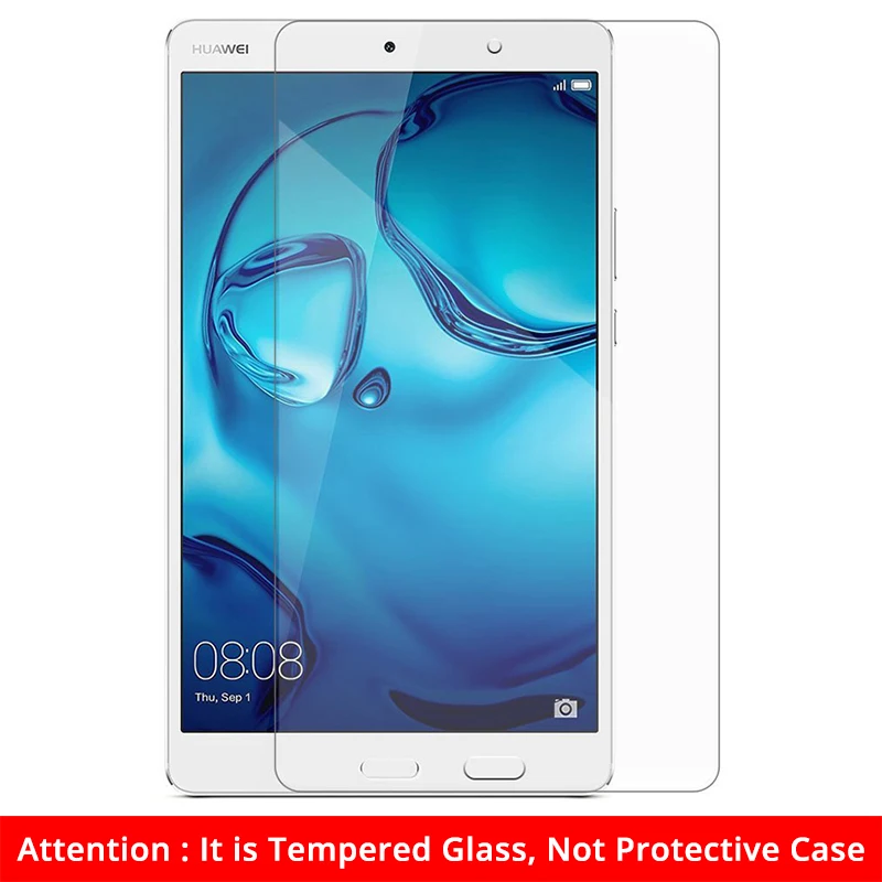 Чехол для huawei MediaPad M3 8,4 BTV-W09/DL09 тонкий складной чехол-книжка с откидной подставкой PU кожаный чехол для huawei M3 8,4 планшет Funda - Цвет: Glass Film(Not Case)