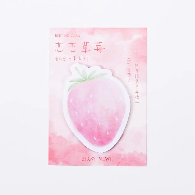 30 листов/блокнот свежие фрукты Kawaii блокнот-стикер самоклеющийся блокнот-маркер планировщик канцелярские принадлежности для офиса и школы - Цвет: B