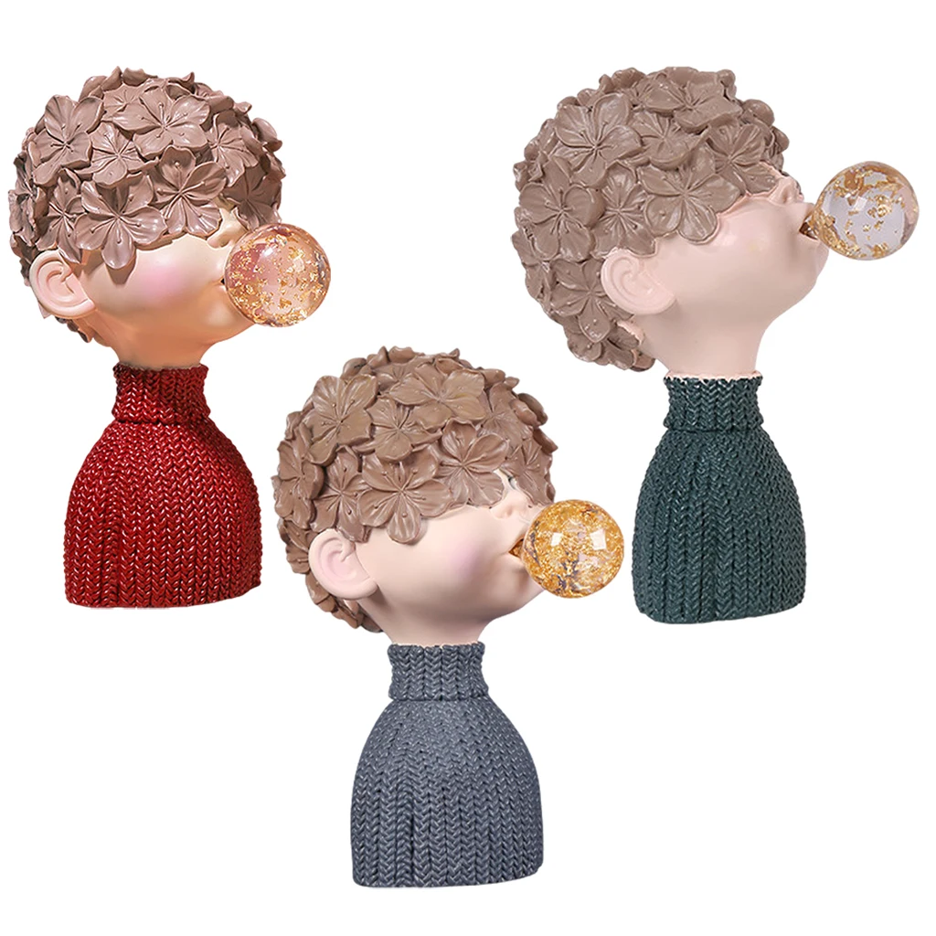 

Bubble Boy Ornaments Cute Boys Crafts Abstract Figures Figurines Home Decoration Gifts