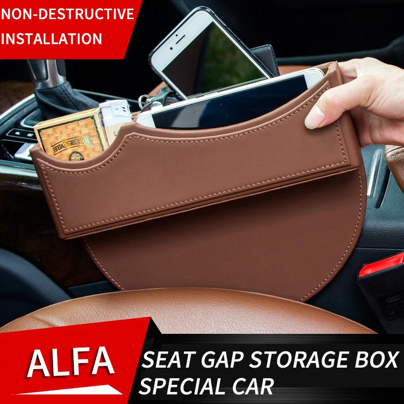 Car Seat Gap pocket Crevice Storage Box Pouch Stowing Tidying for Alfa Romeo Giulia Stelvio |