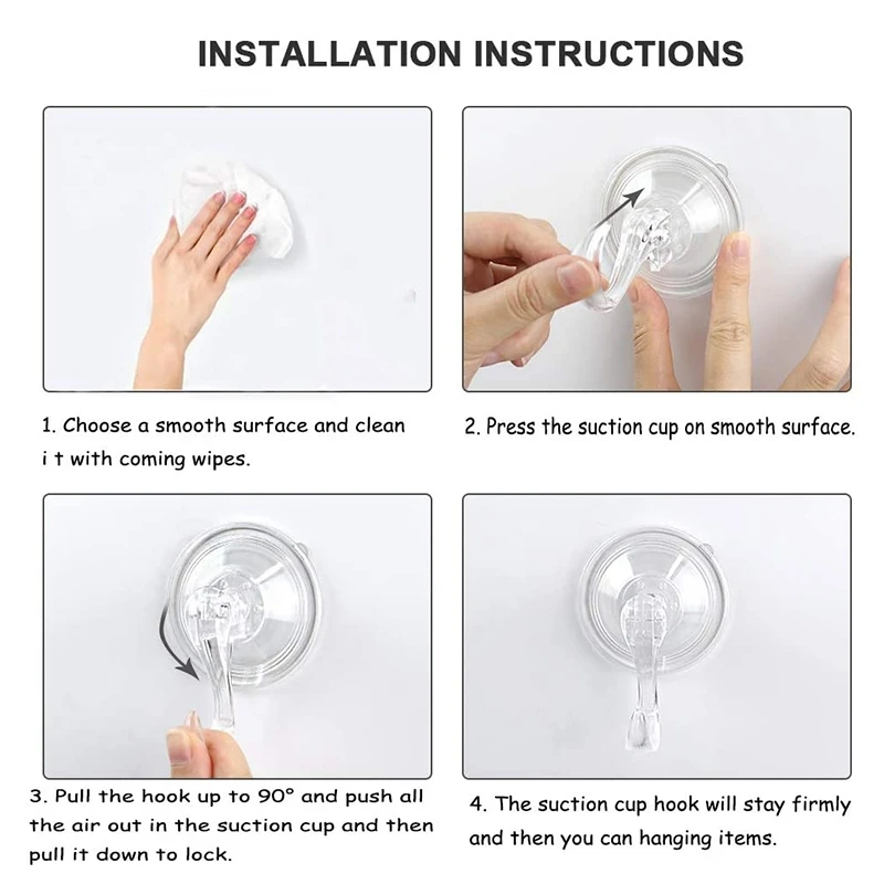 

HOT SALE 2Pack Wreath Hanger Large Clear Reusable Heavy Duty Wreath Hanger Suction Cup 22Lb Strong Window Glass Suction Cup Hook