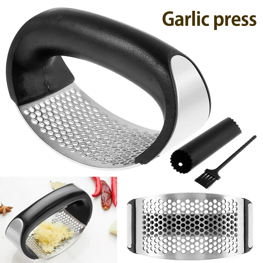 

kitchen tools Garlic Press Garlic Crusher Kitchen Garlic Rocker Stainless Steel Ginger Crusher Ergonomics Labor Saving