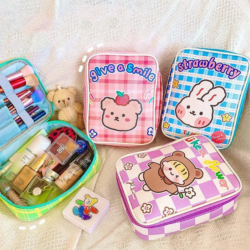 

Large-capacity Cute Girl Pencil Storage Bag Learning Stationery Storage Storage Bag Makeup Storage Bag Wash and Waterproof
