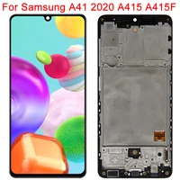 original a415 lcd for samsung galaxy a41 2020 a415f display with frame 6 1 sm a415f lcd touch screen display panel assembly