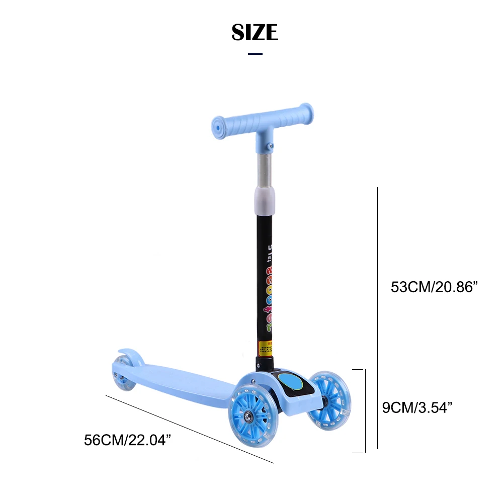 

New Style Children's Adjustable Foot Scooters LED Light Up Children Unisex Wheel City Roller Skateboard Gifts For Kids Toys