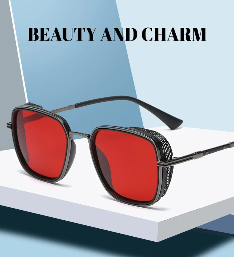 

Feishini Brand Anti-Reflective Visual Driving Glasses Women Steampunk Protection Goggle UV Sunglasses Men Polarized Luxury Punk