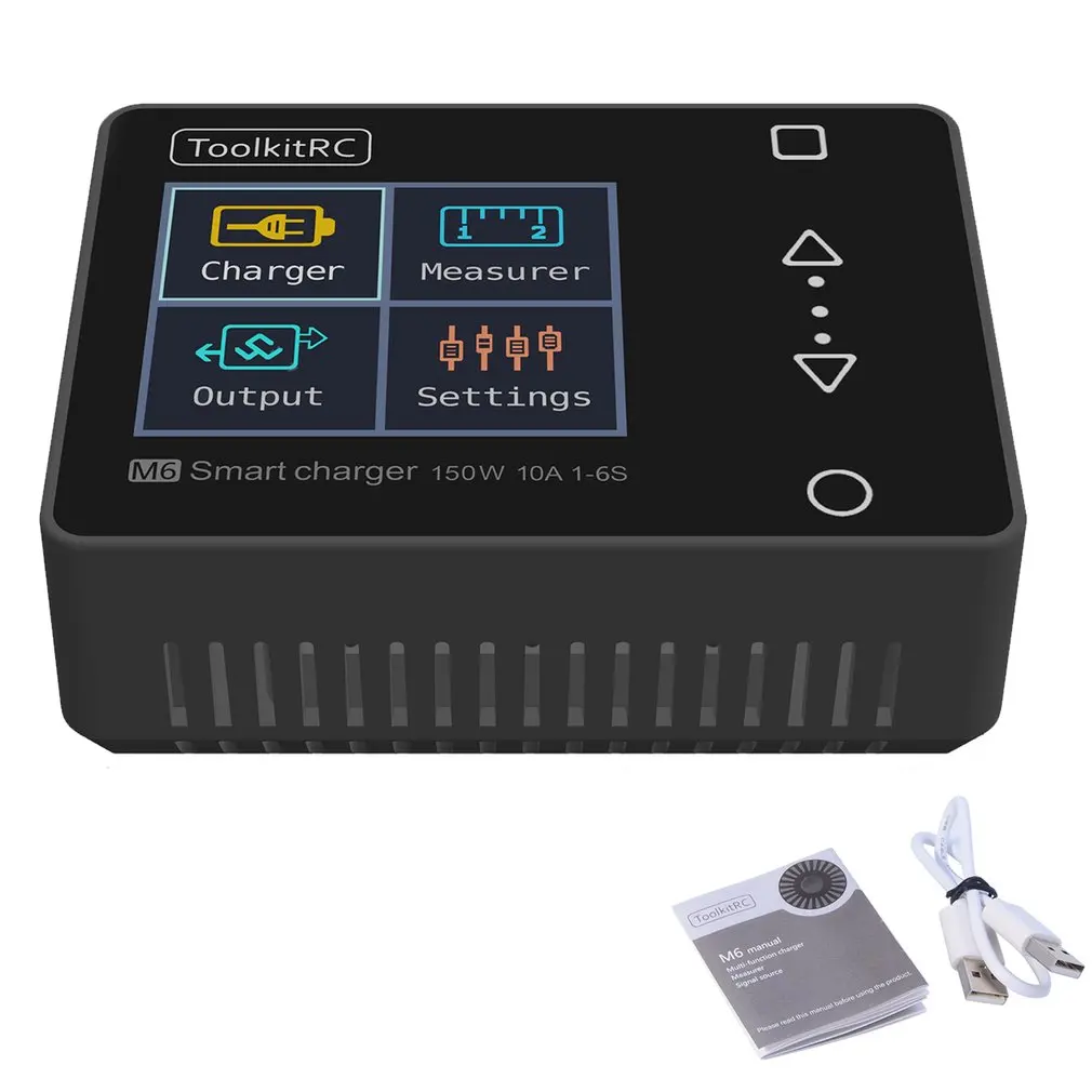 

New ToolkitRC M6 Servo Tester Tool 150w 10A DC Output 1-6s Color Screen Multi-function Charger And Diagnostics 2020