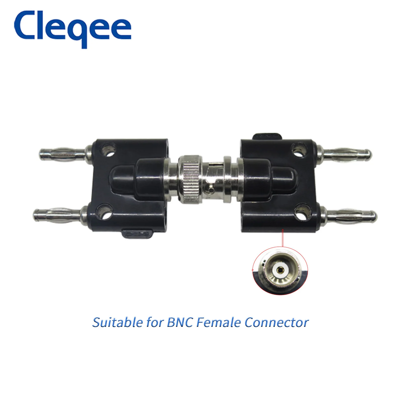 Cleqee P7007 5 шт. BNC штекер к двойному 4 мм банановый Штабелируемый Тип связывающий
