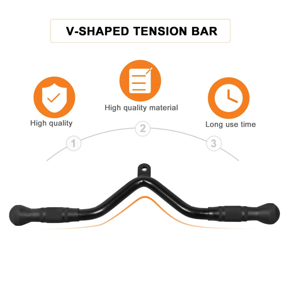 

1Pc Barbell Multi-Exerciser Pulley Cable Attachment Down Bar Fitness Bar