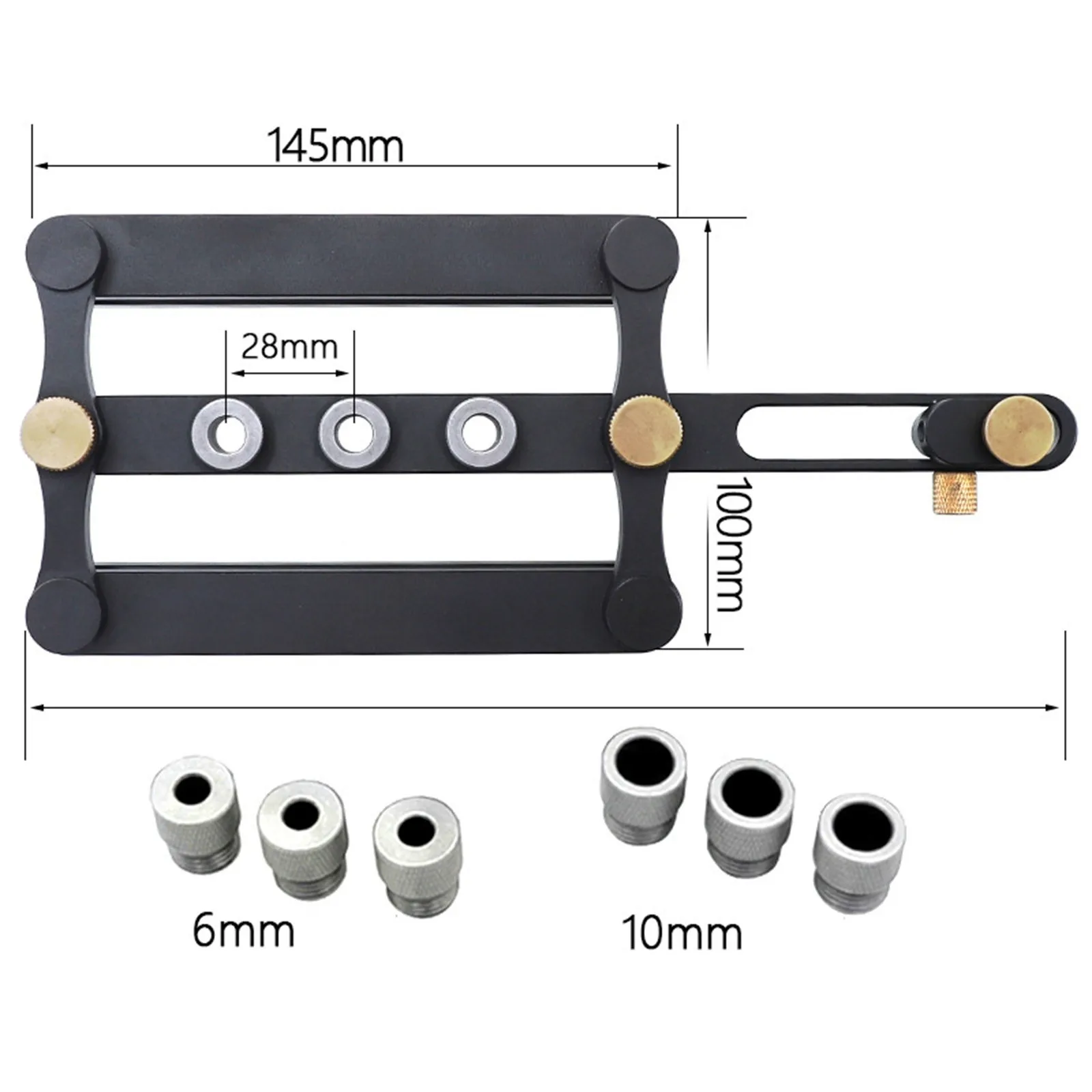 

40# 6/8/10mm Drill Guid Woodworking Self-centering Doweling Ji-g For Dowels Woodworking Machinery Tools Durable Accessories