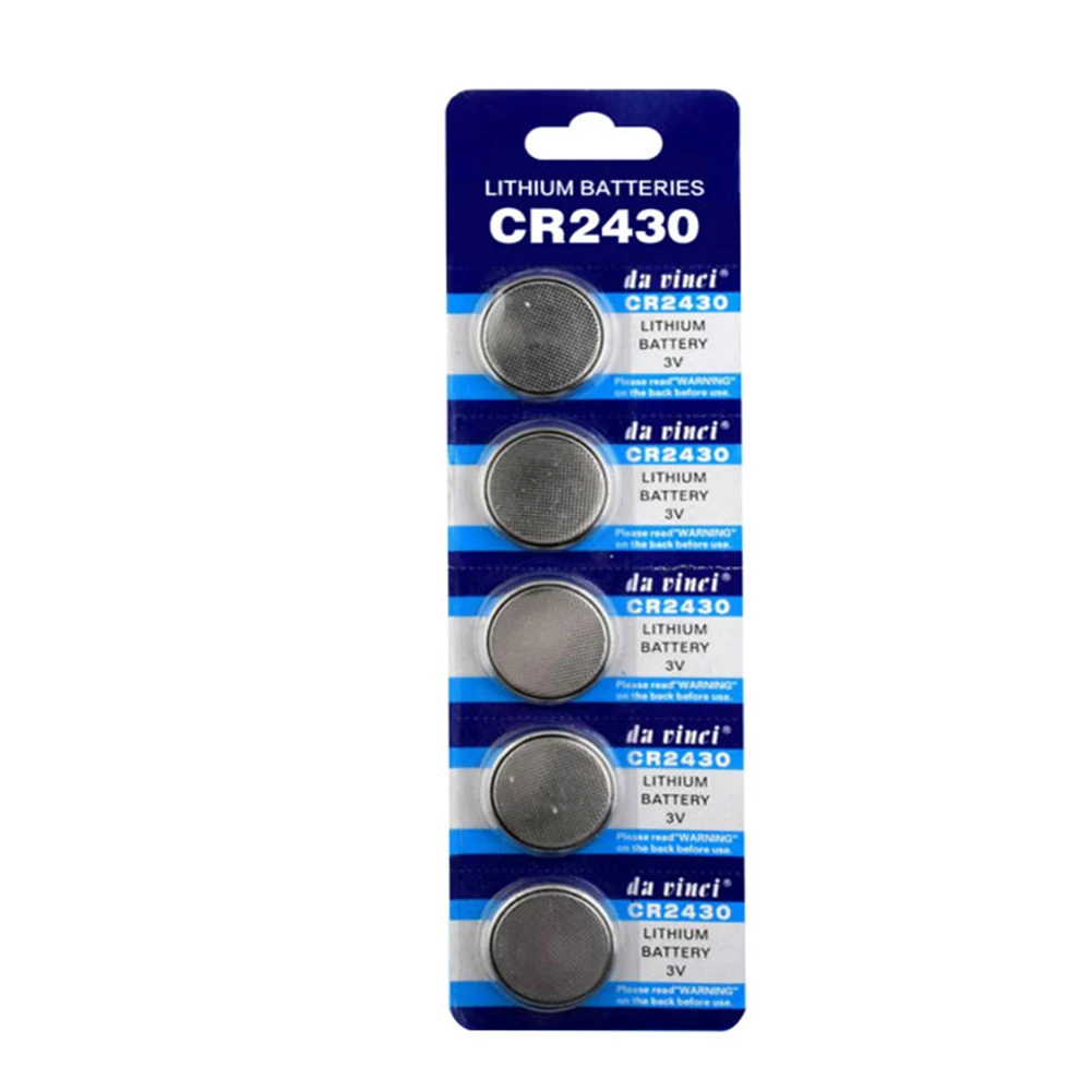 

5PCS 3V Lithium Ion Button Battery CR2430 DL2430 BR2430 ECR2430 KL2430 KCR2430 Factory Price Wholesale