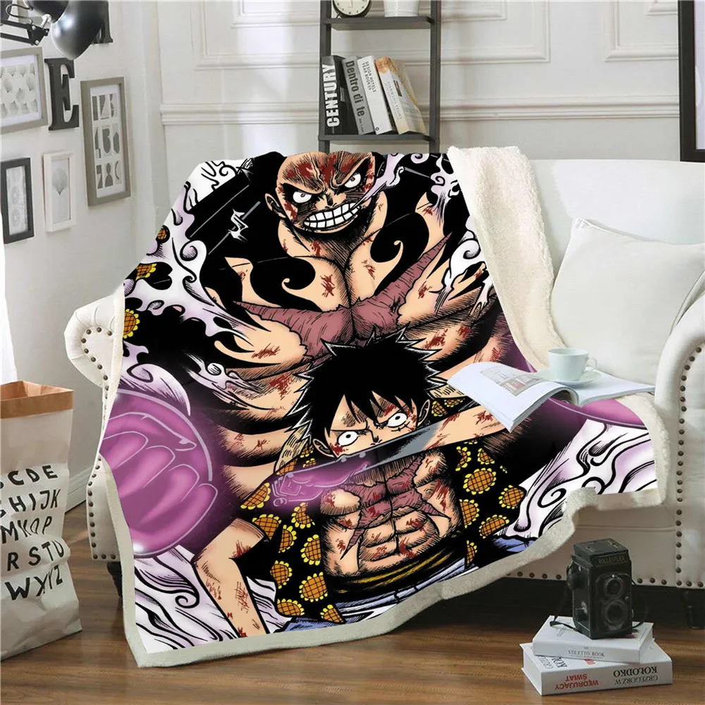 Плюшевое Флисовое одеяло с 3D принтом аниме модные одеяла для взрослых дома и