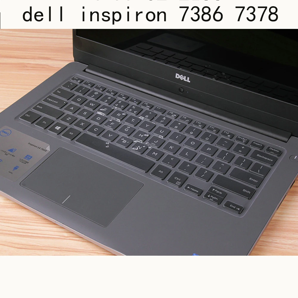 

Keyboard Covers 7386 for Dell Inspiron 13 5370 7378 13.3 inch with 7573 7570 7580 15.6 inch clear silicone protector cover new