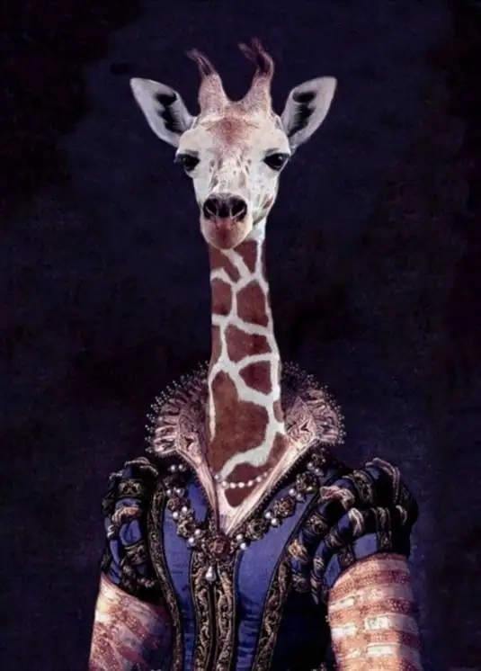 

Винтажная Картина на холсте Жираф для гостиной без рамы