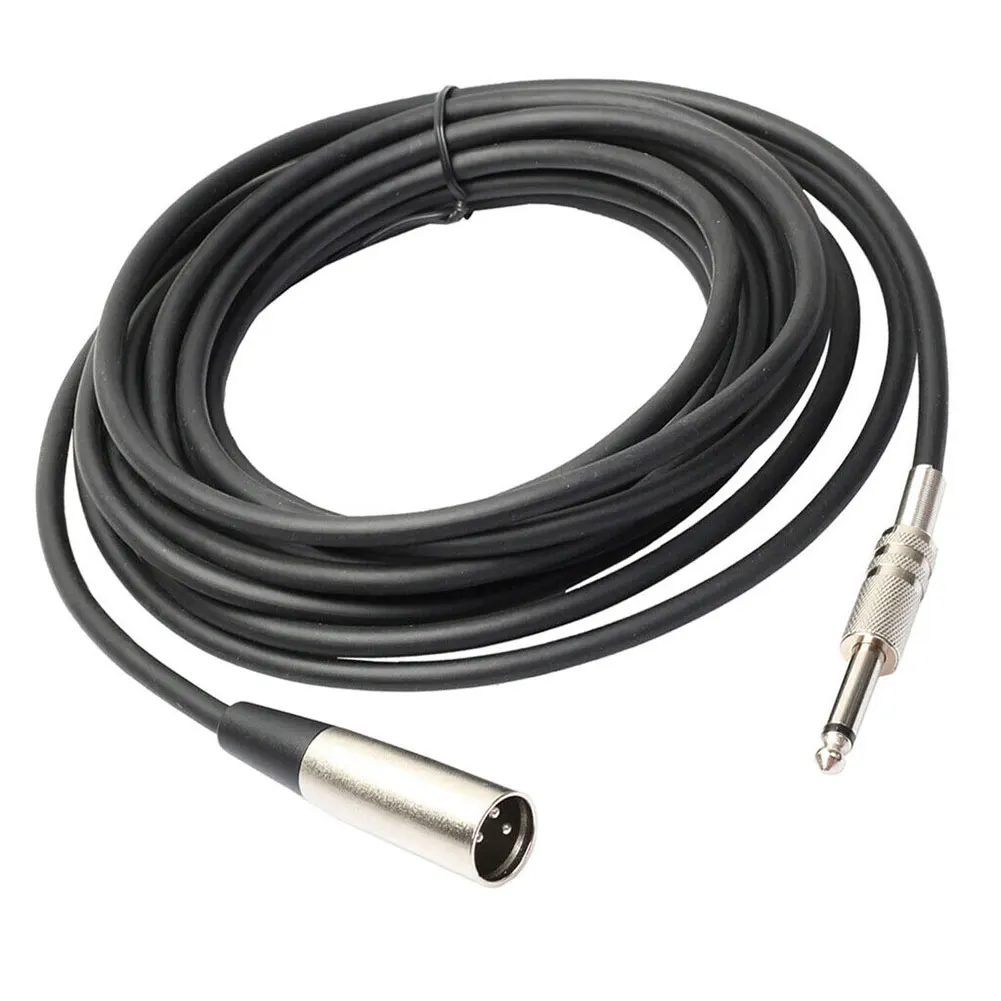 Connector 6.35mm To XLR Male Audio Cable Jack Balanced Mono 3Pin Soft Microphone 6ft 10ft Accessories 1/4&quot Instrument | Спорт и