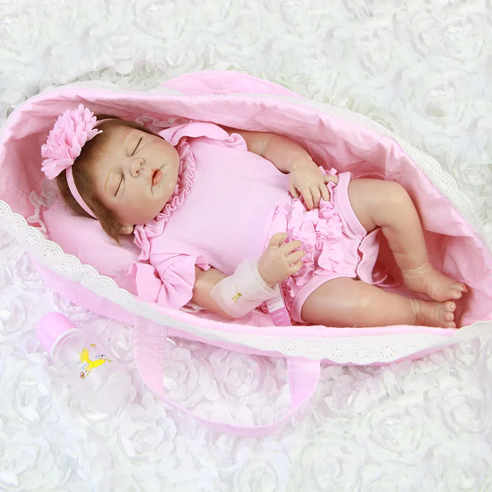 55 см NPK bebe девочка мальчик реборн куклы 22 "полный силикон reborn младенцы для детей