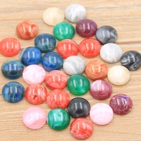 40pcs 12mm 2020 new fashion 9 colors stone button bright flat back resin cabochons cameo fit diy cabochons tray earrings rings