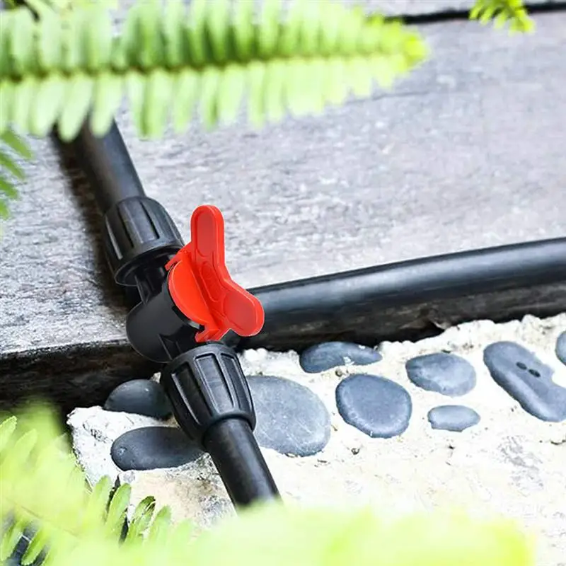 

10pcs Drip Irrigation Valves Hose Barbed Tube Connectors Garden Fitting Valves