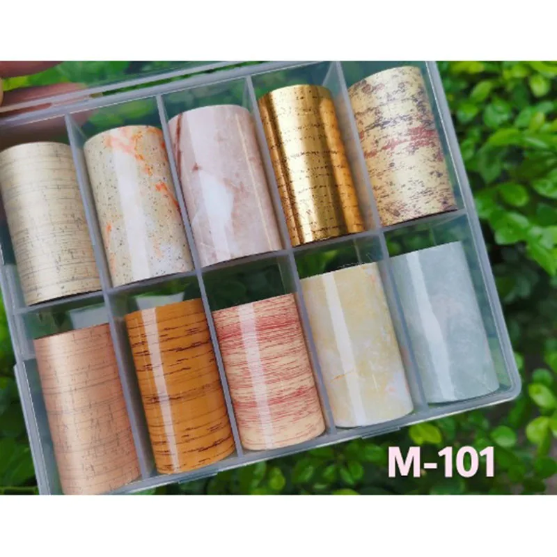 10 рулонов/коробка 4*100 см мраморная Фольга для ногтей Голографическая фольга звездное небо цветок бабочка переводная наклейка для ногтей DIY кончики для ногтей