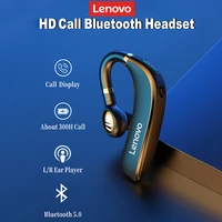 lenovo hx106 wireless earphone ear hook single ear earphone bluetooth 5 0 capacity earphones with mic for driving meeting