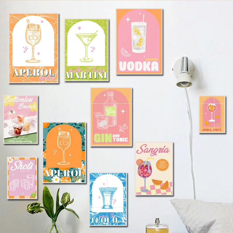

Modern Nordic Home Decoration Aperol Vodka Poster Wall Art Hd Print Picture Living Room Canvas Painting Decoration