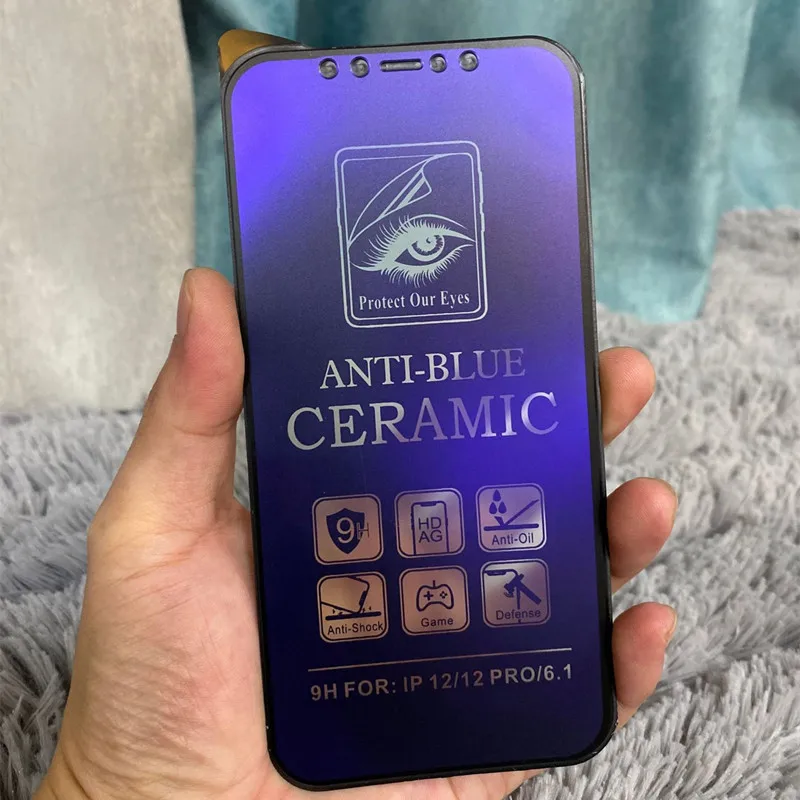

Матовая Мягкая Керамическая пленка с защитой от синего света для IPhone 13 12 mini XS MAX X XR 7 8 Plus SE, Защита экрана для IPhone 11 12 13 Pro Max