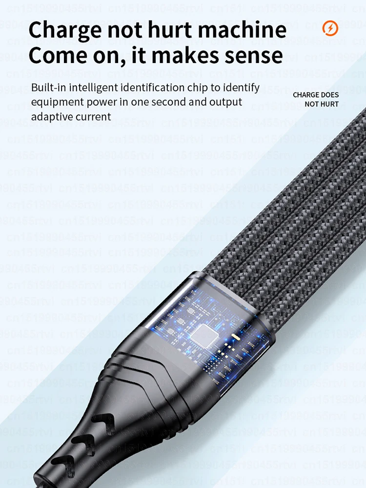 Кабель зарядный 4-в-1 USB Type-C 6 А 66 Вт 3 в 1 |