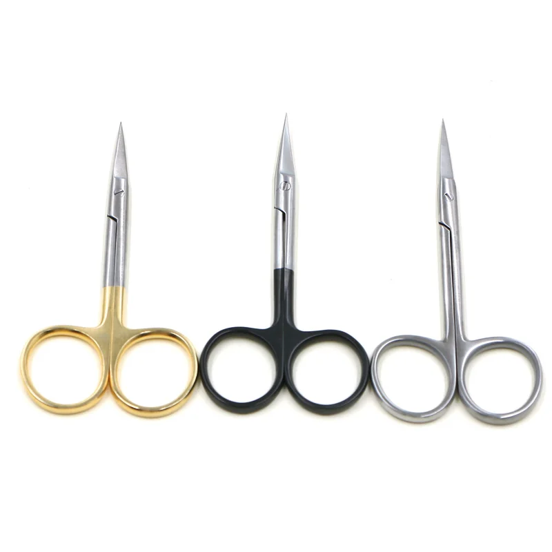 Ножницы для двойного века с золотой ручкой 9 5 см из нержавеющей стали