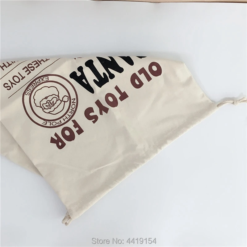 Luvy 50 шт. Санта-мешки Рождественский подарок с кулиской из парусины конфеты