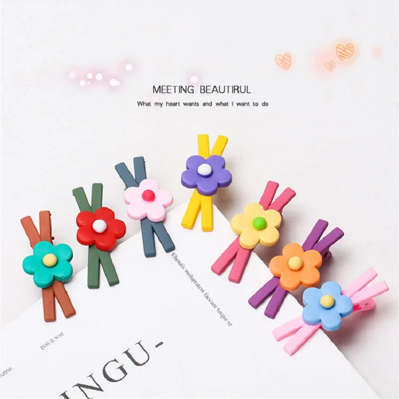 7 шт./лот х-образные заколки карамельный цвет цветок для волос красивый довольно