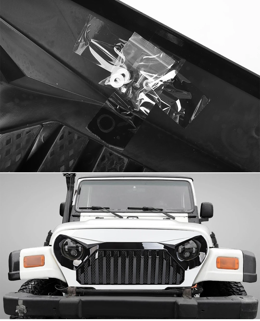 MOPAI автомобильные гоночные решетки для Jeep Wrangler TJ 1997-2006 ABS сетчатая Решетка Вставка сетчатая Крышка для Jeep TJ Wrangler аксессуары