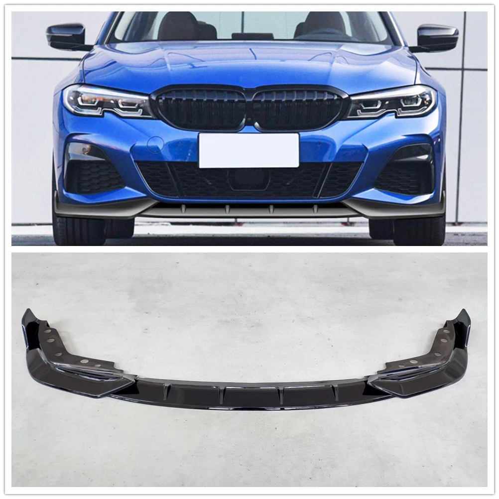 

Передний бампер спойлер сплиттер губа для BMW 3 серии G20 2019-2020 глянцевый черный Автомобильный нижний корпус комплект защитное лезвие защитная...